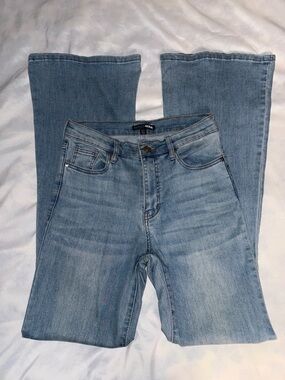 Women's Light Blue Denim Flare Jeans
